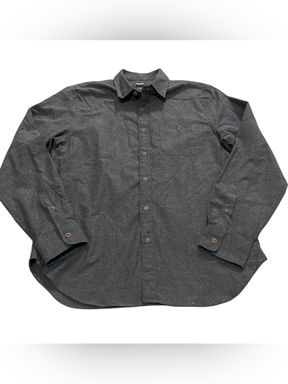 Todd Snyder Heathered Gray Brushed Cotton-Cashmere Button Down Shirt Large